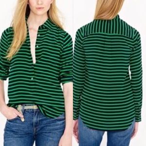 J. Crew crepe silk Polly popover blouse/tunic